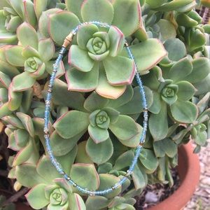 Aqua blue anklet💧